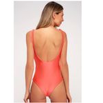 Amuse Society NWT Estelle Coral Red One Piece Swimsuit Photo 4