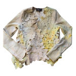 Sunday in Brooklyn Anthropologie  Yellow Lace Floral Cardigan XS Photo 0