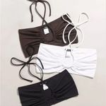 SheIn  Black, White, and Brown Tube Tops Photo 2