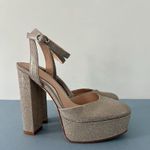 Antonio Melani x Born on Fifth Liv Metallic Glitter Closed Toe Platform Pumps Photo 3