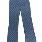 Emory park Plaid Super Stretch Jeans Blue Plaid Women Size Medium Tall (28"x33') Photo 0