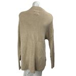 Pact Women's Cream Rib Knit High Neck Long Sleeve Oversized Sweater Top Size S Tan Photo 1