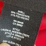 Theory Lavzin Red Modern Crepe Pants Straight Leg Belt Luxury Size 6 Women's Photo 10