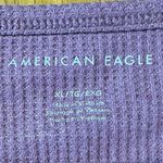 American Eagle  Women's Purple Waffle Knit Raglan Short‎ Sleeve Shirt XL Photo 1