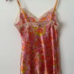 Victoria's Secret  Slip Dress Nightgown Neon Mini Floral XS Photo 3
