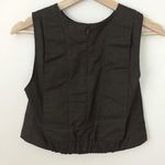 ZARA Metal Star Dark Amry Green Halter Crop Tank Top Photo 5