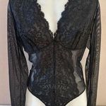 Inc international Lace & Mesh Sheer Long-Sleeve Bodysuit - NWT Photo 0