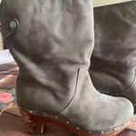 UGG  Gray Boots with Suede Finish and Studded Detailing Photo 0