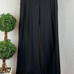 St. John Marie Gray Wide Leg High Waist Black Trouser Pants 2 Photo 0