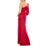Mac Duggal  Ieena 55401 One Shoulder Blouson Sleeve Satin Gown, size 0. H Photo 2