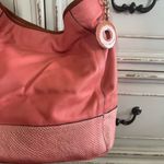 Isaac Mizrahi  Live  Coral Peach Leather‎ Large Purse Photo 2