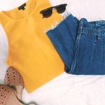 Shinestar Yellow Crop Top Photo 0