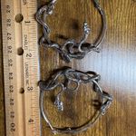 Snake Wrap Hoop Earrings Dark Gothic Punk Medusa Style Silver Tone new Photo 2