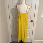 Hem & Thread | Yellow Dress with Braided Spaghetti Straps. Slit on Both Sides. Photo 3