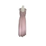 Birdy Grey Champagne Beige Nude Full-Length Tulle Gown Pleated Bodice XL Photo 1