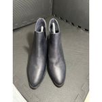 Free People  Charm Double V Navy‎ Blue Leather Ankle Boots Size 37.5 US 7 Photo 1