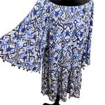 Lilly Pulitzer Delaney Becton Blue Swing Tunic Dress Medium Embroidered Photo 3