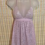 Victoria's Secret Pale Purple Lace Mesh Cutouts Racerback Cami Teddy XS Photo 0