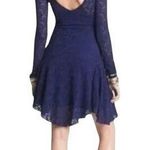 Free People  FP Katya Navy Blue 3/4 Sleeve Lace Dress women’s small Photo 1