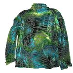 White Stag Vintage burnout print blouse button Animal Print metallic fairy whimsy small Photo 1