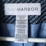 Sag Harbor  Women’s Blue Stripe Tweed Classic Jacket Blazer Coat Sz 8 Photo 5