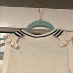 CAbi  White topspin  Ruffled Sleeveless‎ Tank Top small Photo 5