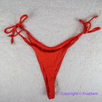 New! Set! Zulu & Zephyr Free People Tie Curve Brief Bikini, size 4‎ Orange Photo 8