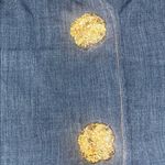 SheIn Blue Denim Vest with Gold Accents Photo 1