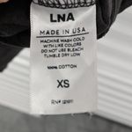 LNA  Revolve Twist Neck Cut Out Tank Top Womens Size XS Jersey Washed Black Photo 4