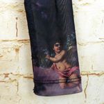 Motel Crop Top Womens XXS Black Lara Mesh Cherub Angels Print Mock Neck LS 90s Photo 8