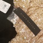 Aidan Mattox ππ Cold Shoulder Sequin Mini Dress Cocktail Dress Light Gold 6 NWT Photo 11