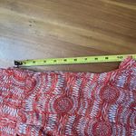 Free People  Women's Linen Blend Orange Printed Ankle Boho Summer Pants Size 6 Photo 7