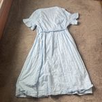 Crown & Ivy  Light Blue/White Striped Eyelet Cotton Dress SIZE XL Photo 5