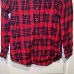 J.Crew Factory Red/Navy Plaid Boy Fit Button Up Shirt size SP Photo 6