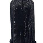 SheIn Black Sequin Halter Flapper Dress Sz 5XL Feather Trim Gatsby Party Glam Photo 0