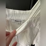 Madewell White Lightspun Harlow Square Neck Muslin Textured Blouse Photo 1