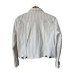 frame denim FRAME Le Vintage Courtyard Striped Cropped Denim Jacket Size M Photo 5