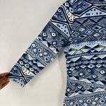 J. McLaughlin Nicola Dress Lekha Geo Stripe Tiered Layered Catalina Cloth Soft Photo 6