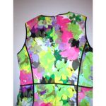 Calvin Klein New  8 Bright Floral Womens Sheath Dress Black Pink Purple Green Yel Photo 3