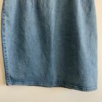 Vintage Les Copains Light Blue Italian Denim Jean MIDI Skirt Sz 46 Photo 5