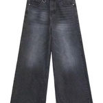NWT ~ Unisex Wide Leg Black Denim Jeans ~ Men Women's Size MEDIUM Photo 0