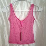 SKIMS  Rhinestone Mesh Tank Taffy RARE!  Photo 0