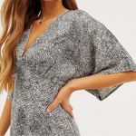 NWT QED London Animal Print Kimono Sleeve Maxi Dress Women’s Size 10 US | 14 UK Black Photo 7