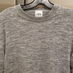 ZARA 💕💕 Long Sleeve Swetshirt Top ~ Marled Grey Small EUC Photo 2