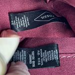 Fossil Emi Red Tassel Leather Saddle Crossbody Bag Color Wine Photo 14