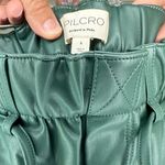 Anthropologie  Pilcro Faux Leather Soft Parachute Pants Green Size S NWT Photo 4