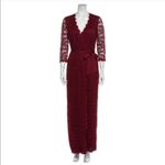 Diane Von Furstenberg DVF Burgundy Lace Wrap Maxi Dress Juliana Wine Red Size 4 NEW $1568.00 Photo 7