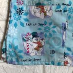 Frosty the snowman let‎ it snow winter scrub top size S unisex women's scrubs Blue Photo 3