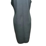 Misook  Collection Black White Piped Knit‎ Sheath Dress Size Medium Photo 7