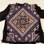 Billabong Hippie Boho Indie Colorful Textured Fringe Blazer Jacket Size Medium Photo 15